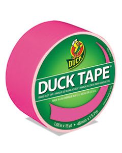 DUC1265016 COLORED DUCT TAPE, 3" CORE, 1.88" X 15 YDS, NEON PINK