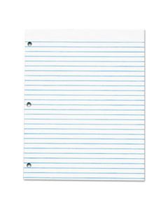TOP7526 GLUE TOP 3-HOLE PUNCHED PADS, WIDE/LEGAL RULE, 8.5 X 11, WHITE, 50 SHEETS, DOZEN