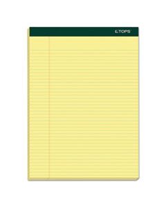 TOP63376 DOUBLE DOCKET RULED PADS, NARROW RULE, 8.5 X 11.75, CANARY, 100 SHEETS, 6/PACK