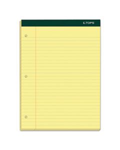 TOP63387 DOUBLE DOCKET RULED PADS, WIDE/LEGAL RULE, 8.5 X 11.75, CANARY, 100 SHEETS, 6/PACK