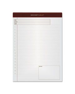TOP77100 DOCKET GOLD PLANNING PADS, WIDE/LEGAL RULE, COVER, 8.5 X 11.75, 40 SHEETS, 4/PACK