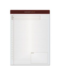 TOP77100 DOCKET GOLD PLANNING PADS, WIDE/LEGAL RULE, COVER, 8.5 X 11.75, 40 SHEETS, 4/PACK