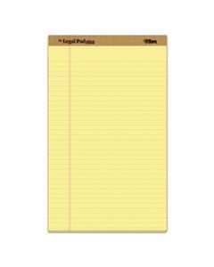 TOP71572 "THE LEGAL PAD" + PERFORATED PADS, WIDE/LEGAL RULE, 8.5 X 14, CANARY, 50 SHEETS, DOZEN