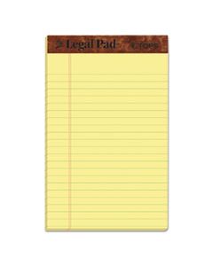 TOP7501 "THE LEGAL PAD" PERFORATED PADS, NARROW RULE, 5 X 8, CANARY, 50 SHEETS, DOZEN