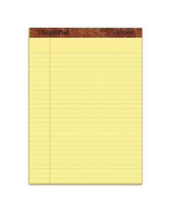 TOP75327 "THE LEGAL PAD" PERFORATED PADS, WIDE/LEGAL RULE, 8.5 X 11, CANARY, 50 SHEETS, 3/PACK