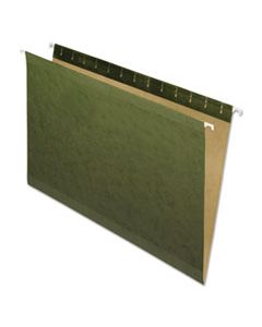 PFX4153 REINFORCED HANGING FILE FOLDERS, LEGAL SIZE, STRAIGHT TAB, STANDARD GREEN, 25/BOX