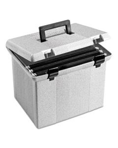 PFX41747 PORTABLE FILE BOXES, LETTER FILES, 13.88" X 14" X 11.13", GRANITE