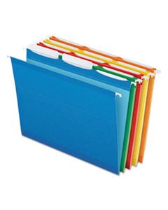 PFX42621 READY-TAB COLORED REINFORCED HANGING FOLDERS, LETTER SIZE, 1/3-CUT TAB, ASSORTED, 25/BOX
