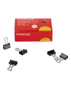 UNV10199VP3 BINDER CLIPS, MINI, BLACK/SILVER, 36/BOX