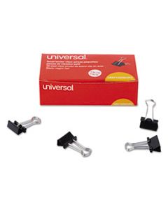 UNV10200VP3 BINDER CLIPS, SMALL, BLACK/SILVER, 36/PACK