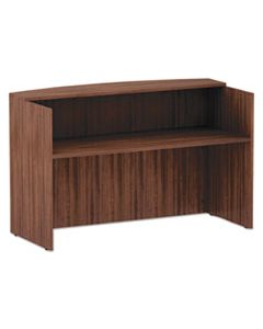 ALEVA327236WA ALERA VALENCIA SERIES RECEPTION DESK WITH COUNTER, 71W X 35.5D X 42.5H, MODERN WALNUT