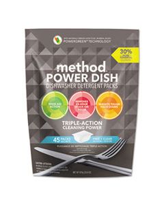 MTH01760 POWER DISH DETERGENT TABS, FRAGRANCE-FREE, 45 TABS/PACK