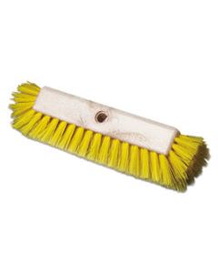 BWK3410 DUAL-SURFACE SCRUB BRUSH, PLASTIC FILL, 10" LONG, YELLOW