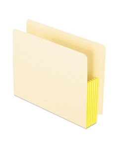 PFX12823 MANILA DROP FRONT SHELF FILE POCKETS, 5.25" EXPANSION, 10 SECTIONS, LETTER SIZE, MANILA, 10/BOX