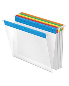 PFX55708 POLY HANGING FOLDERS, LETTER SIZE, 1/5-CUT TAB, ASSORTED, 25/BOX