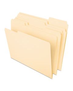 PFX421013 INTERIOR FILE FOLDERS, 1/3-CUT TABS, LETTER SIZE, MANILA, 100/BOX