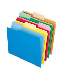 PFX421013ASST INTERIOR FILE FOLDERS, 1/3-CUT TABS, LETTER SIZE, ASSORTMENT 2, 100/BOX