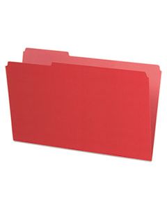 PFX435013RED INTERIOR FILE FOLDERS, 1/3-CUT TABS, LEGAL SIZE, RED, 100/BOX