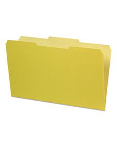 PFX435013YEL INTERIOR FILE FOLDERS, 1/3-CUT TABS, LEGAL SIZE, YELLOW, 100/BOX