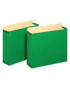 PFXFC1524PGRE FILE CABINET POCKETS, 3.5" EXPANSION, LETTER SIZE, GREEN, 10/BOX