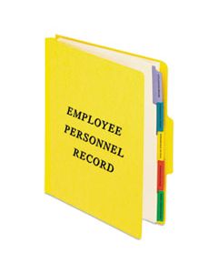 PFXSER1YEL VERTICAL STYLE PERSONNEL FOLDERS, 1/3-CUT TABS, CENTER POSITION, LETTER SIZE, YELLOW