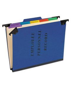 PFXSER2BL HANGING STYLE PERSONNEL FOLDERS, 1/3-CUT TABS, CENTER POSITION, LETTER SIZE, BLUE