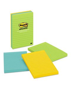 MMM6603AU ORIGINAL PADS IN JAIPUR COLORS, LINED, 4 X 6, 100-SHEET, 3/PACK