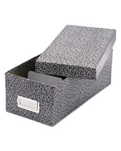 OXF40588 REINFORCED BOARD CARD FILE, LIFT-OFF COVER, HOLDS 1,200 3 X 5 CARDS, BLACK/WHITE