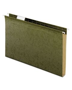 PFX4153X1 EXTRA CAPACITY REINFORCED HANGING FILE FOLDERS WITH BOX BOTTOM, LEGAL SIZE, 1/5-CUT TAB, STANDARD GREEN, 25/BOX