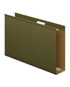 PFX4153X3 EXTRA CAPACITY REINFORCED HANGING FILE FOLDERS WITH BOX BOTTOM, LEGAL SIZE, 1/5-CUT TAB, STANDARD GREEN, 25/BOX