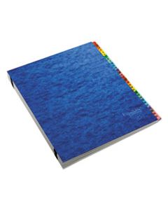 PFX11015 EXPANDING DESK FILE, A-Z, LETTER, ACRYLIC-COATED PRESSBOARD, BLUE