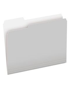 PFX15213GRA COLORED FILE FOLDERS, 1/3-CUT TABS, LETTER SIZE, GRAY/LIGHT GRAY, 100/BOX