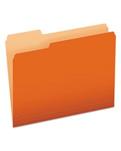 PFX15213ORA COLORED FILE FOLDERS, 1/3-CUT TABS, LETTER SIZE, ORANGE/LIGHT ORANGE, 100/BOX