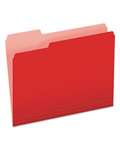 PFX15213RED COLORED FILE FOLDERS, 1/3-CUT TABS, LETTER SIZE, RED/LIGHT RED, 100/BOX