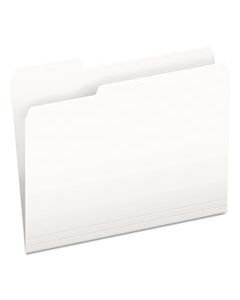 PFX15213WHI COLORED FILE FOLDERS, 1/3-CUT TABS, LETTER SIZE, WHITE, 100/BOX