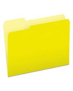 PFX15213YEL COLORED FILE FOLDERS, 1/3-CUT TABS, LETTER SIZE, YELLOWITH LIGHT YELLOW, 100/BOX