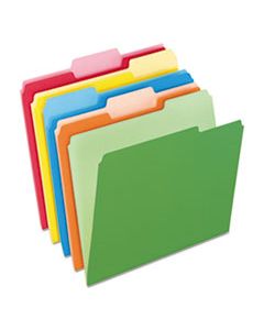 PFX15213ASST COLORED FILE FOLDERS, 1/3-CUT TABS, LETTER SIZE, ASSORTED, 100/BOX