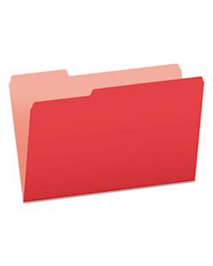 PFX15313RED COLORED FILE FOLDERS, 1/3-CUT TABS, LEGAL SIZE, RED/LIGHT RED, 100/BOX