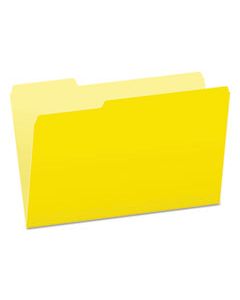 PFX15313YEL COLORED FILE FOLDERS, 1/3-CUT TABS, LEGAL SIZE, YELLOWITH LIGHT YELLOW, 100/BOX