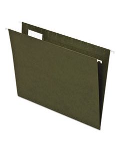 PFX74517 EARTHWISE BY PENDAFLEX 100% RECYCLED COLORED HANGING FILE FOLDERS, LETTER SIZE, 1/5-CUT TAB, GREEN, 25/BOX