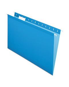 PFX415315BLU COLORED REINFORCED HANGING FOLDERS, LEGAL SIZE, 1/5-CUT TAB, BLUE, 25/BOX