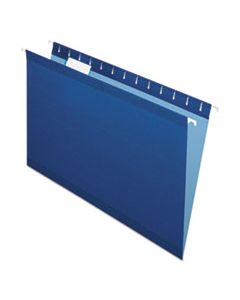 PFX415315NAV COLORED REINFORCED HANGING FOLDERS, LEGAL SIZE, 1/5-CUT TAB, NAVY, 25/BOX