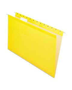 PFX415315YEL COLORED REINFORCED HANGING FOLDERS, LEGAL SIZE, 1/5-CUT TAB, YELLOW, 25/BOX