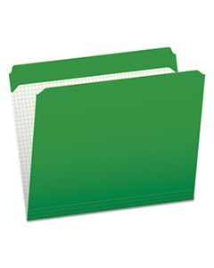 PFXR152BGR DOUBLE-PLY REINFORCED TOP TAB COLORED FILE FOLDERS, STRAIGHT TAB, LETTER SIZE, BRIGHT GREEN, 100/BOX