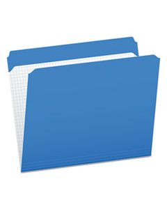 PFXR152BLU DOUBLE-PLY REINFORCED TOP TAB COLORED FILE FOLDERS, STRAIGHT TAB, LETTER SIZE, BLUE, 100/BOX