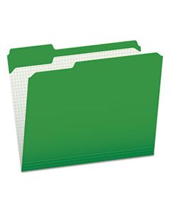 PFXR15213BGR DOUBLE-PLY REINFORCED TOP TAB COLORED FILE FOLDERS, 1/3-CUT TABS, LETTER SIZE, BRIGHT GREEN, 100/BOX