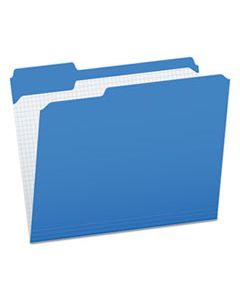 PFXR15213BLU DOUBLE-PLY REINFORCED TOP TAB COLORED FILE FOLDERS, 1/3-CUT TABS, LETTER SIZE, BLUE, 100/BOX