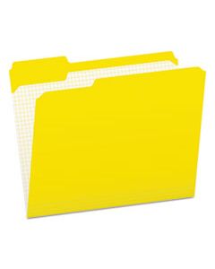 PFXR15213YEL DOUBLE-PLY REINFORCED TOP TAB COLORED FILE FOLDERS, 1/3-CUT TABS, LETTER SIZE, YELLOW, 100/BOX
