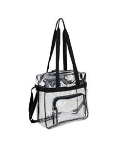 EST498000BJBLK CLEAR STADIUM APPROVED TOTE, 12 X 5 X 12, BLACK/CLEAR