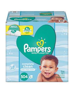 PGC75473 COMPLETE CLEAN BABY WIPES, 1 PLY, BABY FRESH, 504/PACK